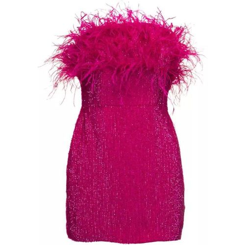 Pink Sequin Emebllished Mini-Dress With Feathers I - Größe M - pink - Retrofete - Modalova