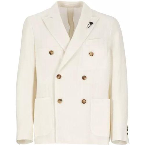 Double Breasted Cotton Jacket - Größe 46 - Lardini - Modalova