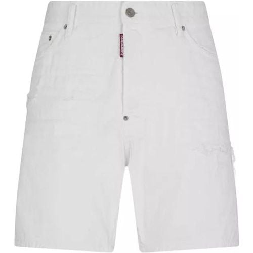 White Bull Denim Shorts - Größe 52 - white - Dsquared2 - Modalova