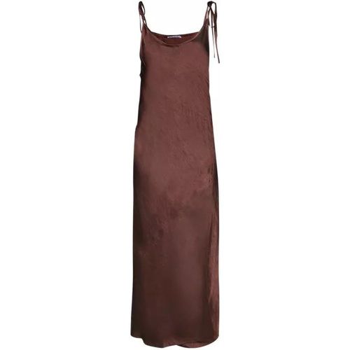 Satin-Effect Long Dress - Größe 38 - brown - Acne Studios - Modalova