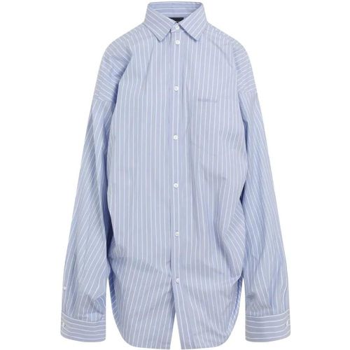 Sky-Blue Cotton Asymmetric Shirt - Größe 36 - blau - Balenciaga - Modalova