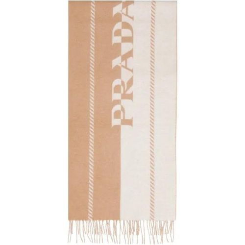 Tücher & Schals - Wool Ivory Camel Scarf - Gr. unisize - in - für Damen - Prada - Modalova