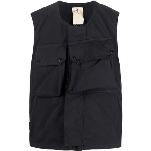 Flap-Pocket Gilet Vest In Black Technical Fabric - Größe 48 - black - Ten C - Modalova