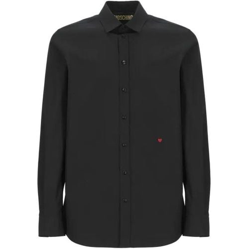 Black Cotton Shirt - Größe 41 - schwarz - Moschino - Modalova