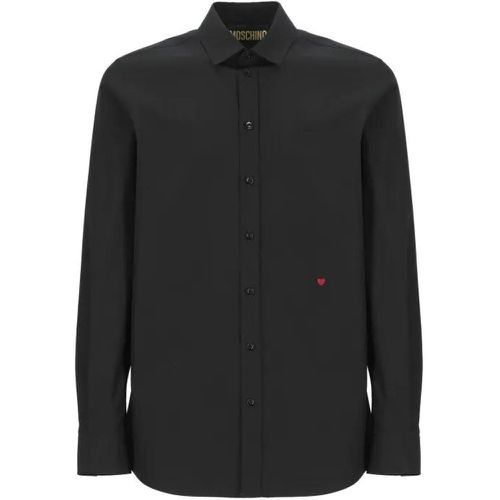 Black Cotton Shirt - Größe 42 - schwarz - Moschino - Modalova