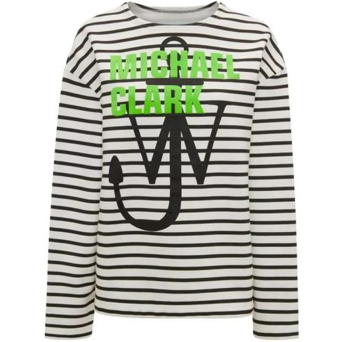 White/Black Stripe Sweatshirt - Größe L - white - J.W.Anderson - Modalova