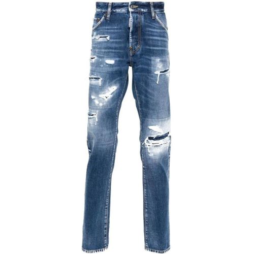 Blue Cotton Denim Jeans - Größe 46 - blau - Dsquared2 - Modalova