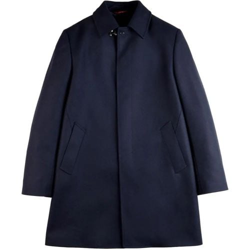 Navy Blue Wool Coat - Größe L - Fay - Modalova