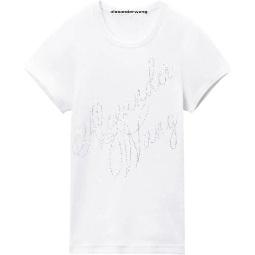 White Cotton T-Shirt - Größe M - alexander wang - Modalova