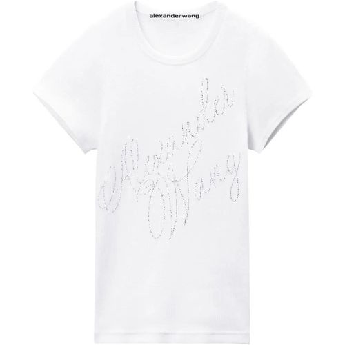 White Cotton T-Shirt - Größe M - weiß - alexander wang - Modalova