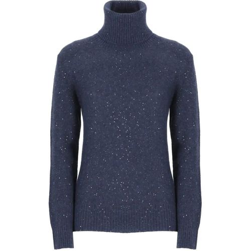 Blue Sweater With Paillettes - Größe 40 - Fabiana Filippi - Modalova