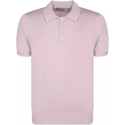 Cotton Polo Shirt - Größe 50 - pink - Canali - Modalova