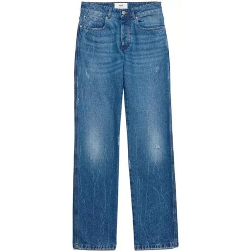 Low-Rise Straight-Leg Denim Jeans - Größe 31 - blue - AMI Paris - Modalova