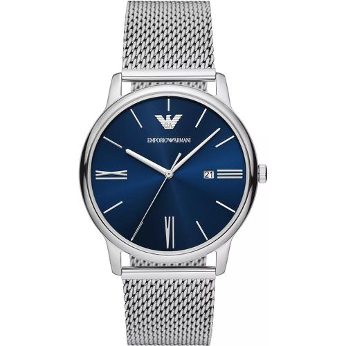 Uhren - Three-Hand Date Stainless Steel Mesh Watch - Gr. unisize - in Silber - für Damen - Emporio Armani - Modalova