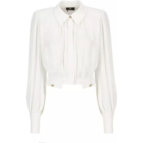 Viscose Shirt - Größe 44 - white - Elisabetta Franchi - Modalova