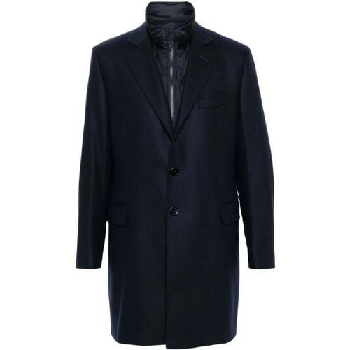 Navy Blue Wool Coat - Größe M - Fay - Modalova