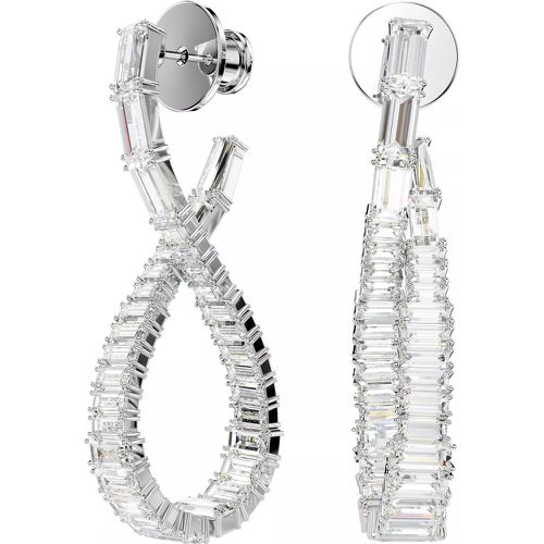 Ohrringe - Hyperbola drop earrings, Infinity, Rhodium plated - Gr. unisize - in Weiß - für Damen - Swarovski - Modalova