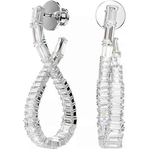 Ohrringe - Hyperbola drop earrings, Infinity, Rhodium plated - Gr. unisize - in Weiß - für Damen - Swarovski - Modalova