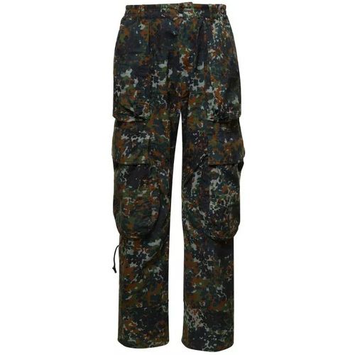 Multicolor Cargo Pants With Camo Print In Stretch - Größe 52 - black - Dsquared2 - Modalova