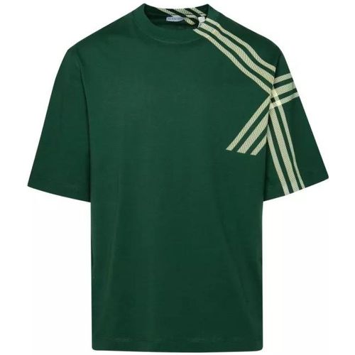 Green Cotton T-Shirt - Größe L - green - Burberry - Modalova