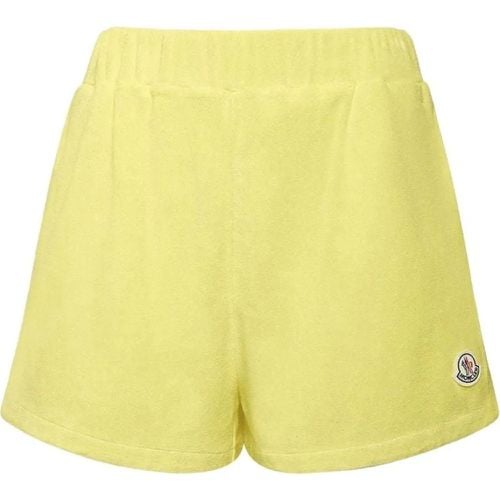 Logo Patch Terry Shorts - Größe L - Moncler - Modalova