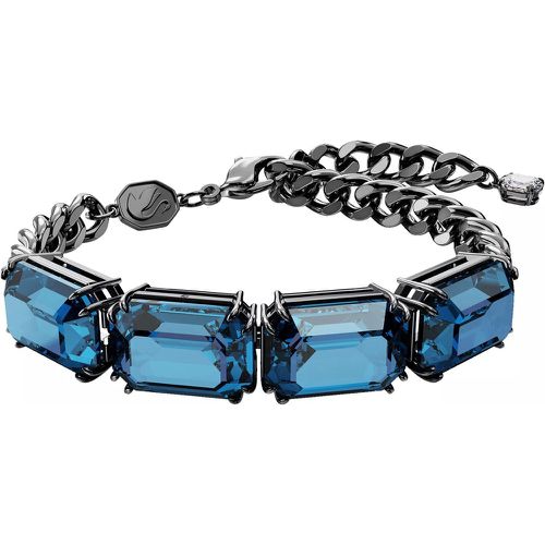 Armband - Millenia bracelet, Octagon cut, Ruthenium plated - Gr. M - in Blau - für Damen - Swarovski - Modalova