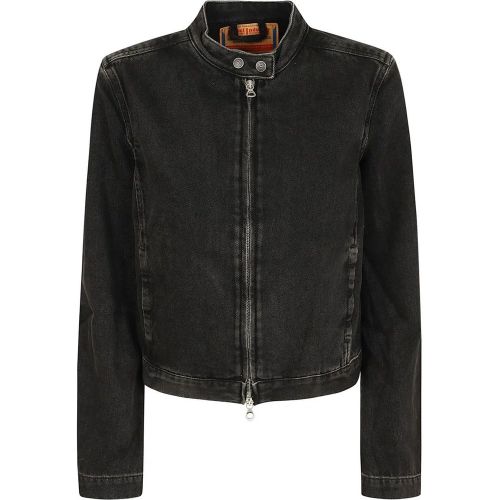 Dark Grey Cotton Denim Jacket - Größe S - Diesel - Modalova