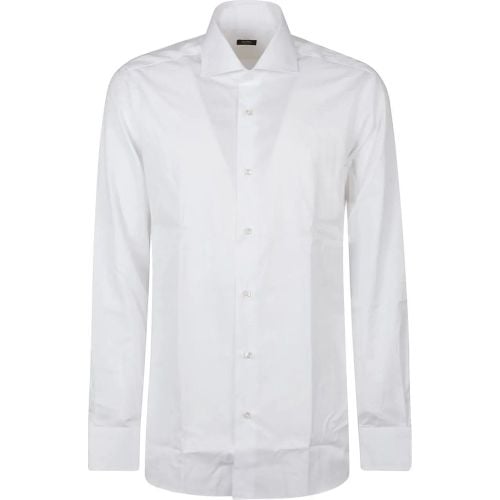 Long Sleeve Neck Shirt White - Größe 40 - Barba Napoli - Modalova