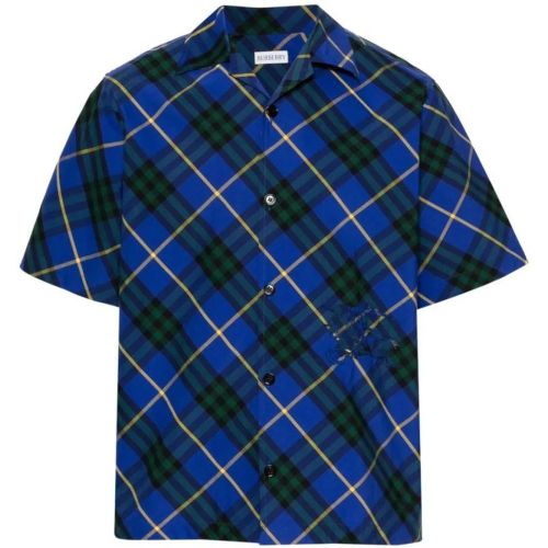 Camp Collar Check Shirt - Größe L - Burberry - Modalova