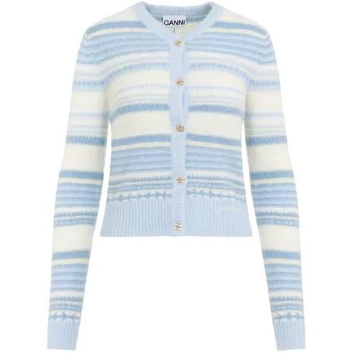 Stripe Light Soft Wool Cardigan - Größe XS - Ganni - Modalova