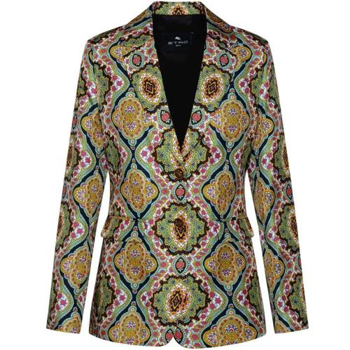 Multicolored Silk Blazer - Größe 40 - multi - ETRO - Modalova