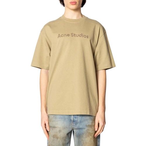 LOGO T-SHIRT - RELAXED FIT SAND BEIGE - Größe S - Acne Studios - Modalova