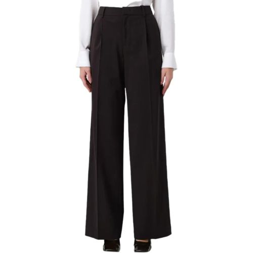 Dark Brown Tailored Trousers With Structured Silho - Größe 42 - Pt Torino - Modalova