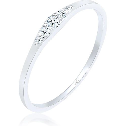 Ringe - Ring Verlobungsring Diamant (0.07 ct) Bridal 925 S - Gr. 52 MM - in Silber - für Damen - Elli - Modalova