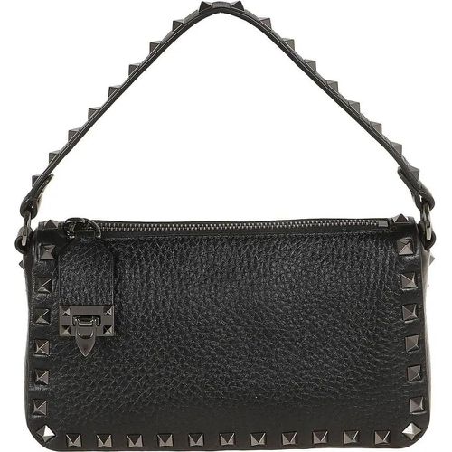 Shopper - Small Rockstud Shoulder Bag In Grained Calfskin - Gr. unisize - in - für Damen - Valentino - Modalova