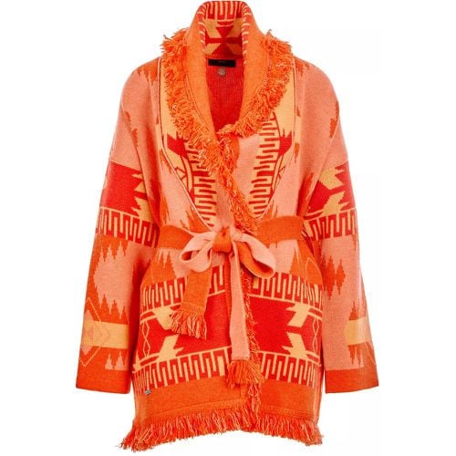 ICON JACQUARD CARDIGAN PAPAYA SUNSET ORA - Größe L - Alanui - Modalova