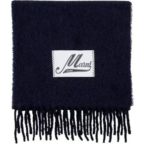 Tücher & Schals - Blue Applied Logo Patch Scarf - Gr. unisize - in - für Damen - Marni - Modalova