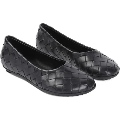 Loafers & Ballerinas - Black Leather Intrecciato Ballerinas - Gr. 37 (EU) - in - für Damen - Bottega Veneta - Modalova