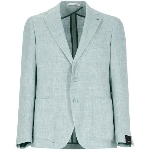 Light Blue Linen And Wool Jacket - Größe 48 - blue - Tagliatore - Modalova