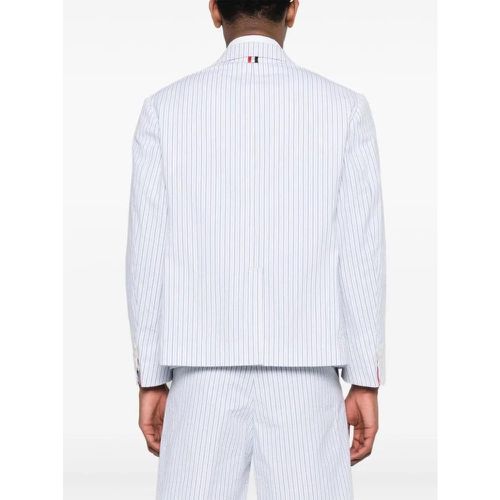 Blue Cotton Jacket - Größe 2 - weiß - Thom Browne - Modalova