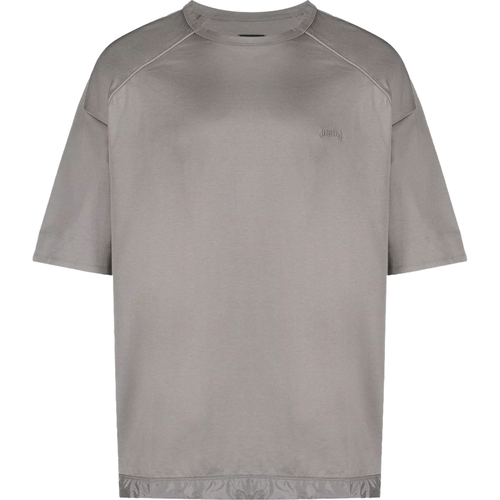 T-Shirt mit Stoffdetails und Logo - Größe M - gray - Juun.J - Modalova