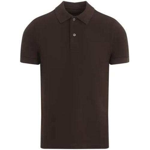 Tennis Piquet Polo Shirt - Größe 48 - braun - Tom Ford - Modalova