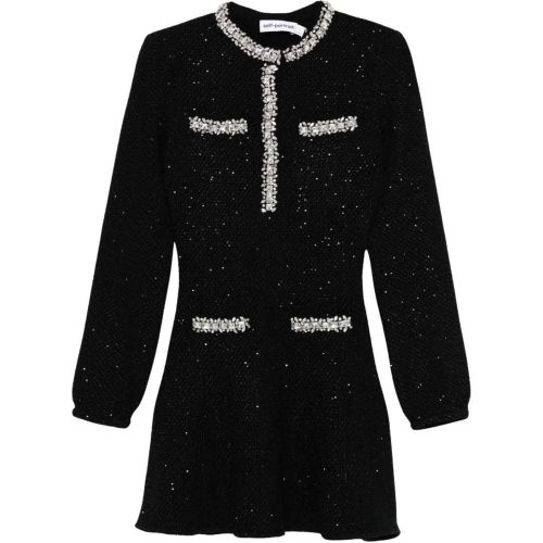 Sequin Knit Mini Dress - Größe L - self-portrait - Modalova