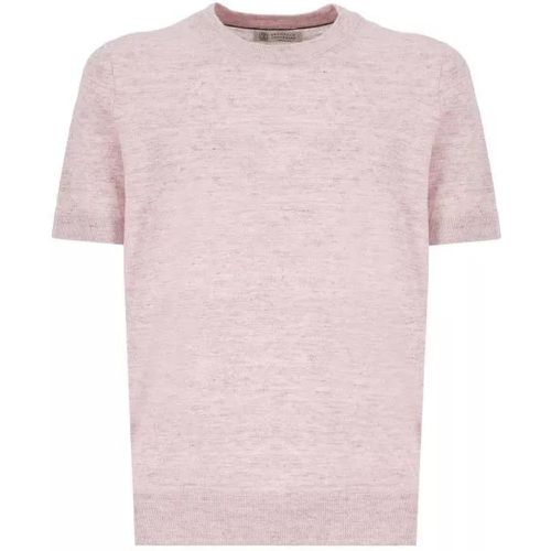 Pink Cotton Sweater - Größe 48 - pink - BRUNELLO CUCINELLI - Modalova