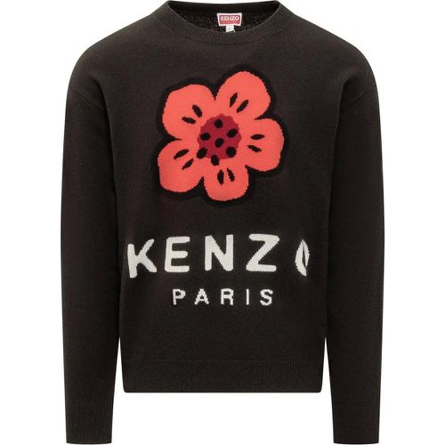 Maglia con Logo Flower - Größe L - schwarz - Kenzo - Modalova