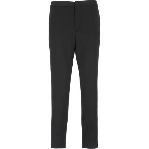 Tailored Black Satin Pants With Pocket Details - Größe 40 - Fabiana Filippi - Modalova