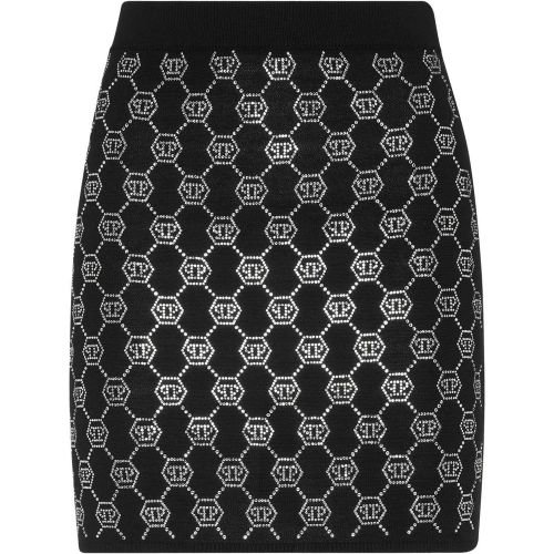 Minirock Monogram Mit Schmucksteinen - Größe L - Philipp Plein - Modalova