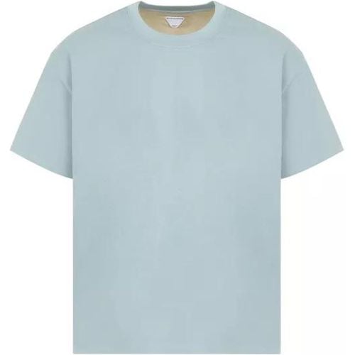 Steel Blue Soap Stone Cotton T-Shirt - Größe M - Bottega Veneta - Modalova