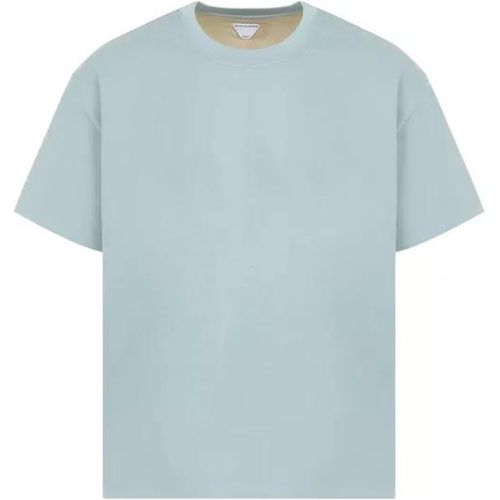 Steel Blue Soap Stone Cotton T-Shirt - Größe M - blau - Bottega Veneta - Modalova