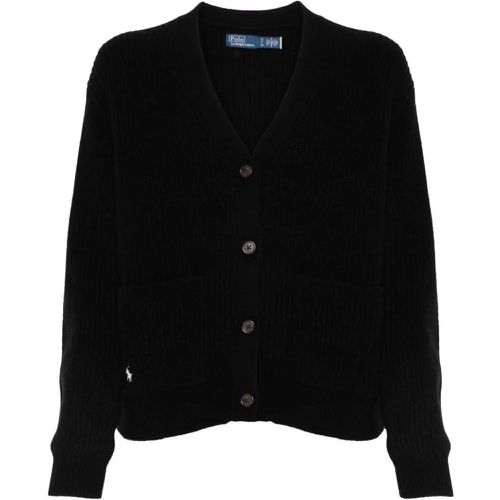 Black Knitted Cardigan - Größe M - Polo Ralph Lauren - Modalova